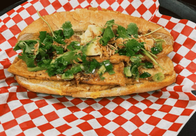 Sauteed Tofu Avocado Sandwich.